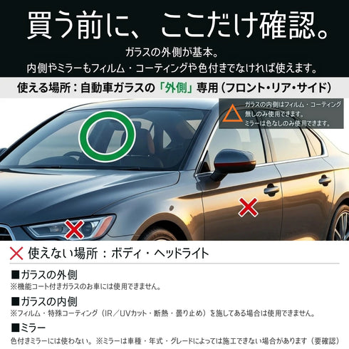 SI-Zセット ガラス油膜取り&撥水剤(スポンジ・クロス付き)