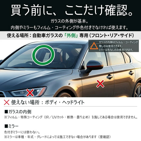 SI-Zセット ガラス油膜取り&撥水剤(スポンジ・クロス付き)